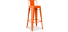 Buy Bar Stool with Backrest - Industrial Design - 76cm - New Edition - Stylix Orange 60325 - prices