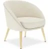Buy White boucle accent chair - upholstered - Pimba White 60332