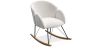 Buy Rocking Armchair with Armrests - Upholstered in Boucle Fabric - Freia White 60334 - in the EU
