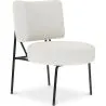 Buy White boucle upholstered dining chair - Jerna White 60337