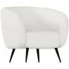 Buy White boucle upholstered armchair - Nuba  White 60338