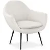 Buy Upholstered boucle accent chair in white - Eila White 60339