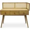 Buy Desk in Cannage Design, Mango and Oak - Oka Natural wood 60348