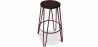 Buy Round Stool - Industrial Design - Wood & Metal - 74cm - Hairpin Bronze 58321 Home delivery