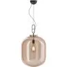 Buy Glass pendant light in modern design, metal and glass - Grau - Medium Amber 60402