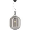 Buy Glass pendant light in modern design, metal and glass - Grau - Medium Smoke 60402