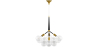 Buy Pendant lamp, globe chandelier in modern design, 12 glass globes - Glaub Black 60404 - prices