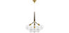 Buy Pendant lamp, globe chandelier in modern design, 12 glass globes - Glaub Brown 60404 at Privatefloor