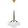 Buy Pendant lamp, globe chandelier in modern design, 9 glass globes - Glaub Black 60405
