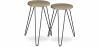 Buy Set of 2 Side Tables - Industrial Design - Wood and Metal - Hairpin Natural wood 59463 - prices