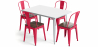 Buy Pack Dining Table and 4 Dining Chairs Industrial Design - New Edition - Bistrot Stylix Red 60441 in the Europe