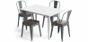 Buy Pack Dining Table and 4 Dining Chairs Industrial Design - New Edition - Bistrot Stylix Dark grey 60441 - in the EU