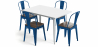 Buy Pack Dining Table and 4 Dining Chairs Industrial Design - New Edition - Bistrot Stylix Dark blue 60441 - prices