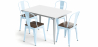 Buy Pack Dining Table and 4 Dining Chairs Industrial Design - New Edition - Bistrot Stylix Light blue 60441 - prices