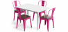 Buy Pack Dining Table and 4 Dining Chairs Industrial Design - New Edition - Bistrot Stylix Fuchsia 60441 at Privatefloor