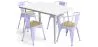 Pack Dining Table and 4 Dining Chairs with Armrests Industrial Design - New Edition - Bistrot Stylix image 9