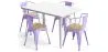 Pack Dining Table and 4 Dining Chairs with Armrests Industrial Design - New Edition - Bistrot Stylix image 9