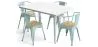 Pack Dining Table and 4 Dining Chairs with Armrests Industrial Design - New Edition - Bistrot Stylix image 9
