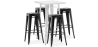 Buy Pack White Stool Table & 4 Bar Stools Industrial Design - Metal - New Edition - Bistrot Stylix Black 60443 at Privatefloor