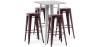 Buy Pack Stool Table AND 4 Bar Stools Industrial Design - Metal - New Edition - Bistrot Stylix Bronze 60444 - in the EU
