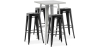 Buy Pack Stool Table AND 4 Bar Stools Industrial Design - Metal - New Edition - Bistrot Stylix Black 60444 at Privatefloor