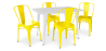 Buy Pack Dining Table and 4 Dining Chairs Industrial Design - New Edition- Bistrot Stylix Yellow 60129 in the Europe