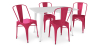 Buy Pack Dining Table and 4 Dining Chairs Industrial Design - New Edition- Bistrot Stylix Fuchsia 60129 at Privatefloor