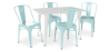 Buy Pack Dining Table and 4 Dining Chairs Industrial Design - New Edition- Bistrot Stylix Pale Green 60129 at Privatefloor