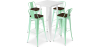 Buy White Table and 4 Industrial Design Bar Stools Pack - Bistrot Stylix Mint 60130 in the Europe