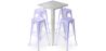 Buy Pack Stool Table & 4 Bar Stools Industrial Design - Metal - New Edition - Bistrot Stylix Lavander 60446 - prices