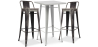 Buy Pack Stool Table & 2 Bar Stools Industrial Design - New Edition -Bistrot Stylix Bronze 60448 in the Europe