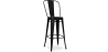 Buy Stylix square bar stool with backrest  - 76cm Black 99958347 - in the EU