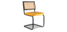 Buy Dining Chair - Upholstered in Velvet - Wood & Rattan - Puila Mustard 60456 - in the EU