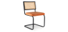 Buy Dining Chair - Upholstered in Velvet - Wood & Rattan - Puila Reddish orange 60456 - prices