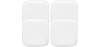 Buy Pack of 4 Magnetic Cushions for Stool - Faux Leather - Stylix White 60463 - prices