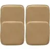 Buy Pack of 4 Magnetic Cushions for Stool - Faux Leather - Stylix Light brown 60463