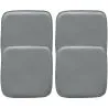 Buy Pack of 4 Magnetic Cushions for Stool - Faux Leather - Stylix Grey 60463