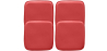 Buy Pack of 4 Magnetic Cushions for Stool - Faux Leather - Stylix Red 60463 Home delivery