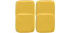 Buy Pack of 4 Magnetic Cushions for Stool - Faux Leather - Stylix Yellow 60463 with a guarantee