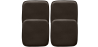 Buy Pack of 4 Magnetic Cushions for Stool - Faux Leather - Stylix Brown 60463 at Privatefloor