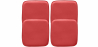 Buy Pack of 4 Magnetic Cushions for Stool - Faux Leather - Stylix Red 60464 in the Europe