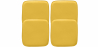 Buy Pack of 4 Magnetic Cushions for Stool - Faux Leather - Stylix Yellow 60464 Home delivery