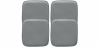 Buy Pack of 4 Magnetic Cushions for Stool - Faux Leather - Stylix Grey 60464 with a guarantee