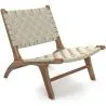 Buy Armchair - Handcrafted Boho Bali Design Chair - Wood and Rope - Recia Taupe 60470