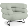 Buy Designer armchair - Faux leather upholstery - Bivendun Grey 16500 Home delivery
