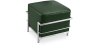 Buy  Square Footrest - Upholstered in Faux Leather - Kart Green 55762 - prices