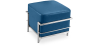 Buy  Square Footrest - Upholstered in Faux Leather - Kart Dark blue 55762 in the Europe