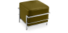 Buy  Square Footrest - Upholstered in Faux Leather - Kart Olive 55762 Home delivery