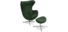 Buy Brave Chair with Ottoman - Faux Leather Green 13658 - prices
