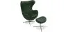 Egg Design Armchair with Footrest - Upholstered in Faux Leather - Brave image 9